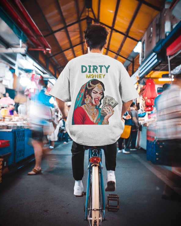 DIRTY MONEY – Desi Street Queen Oversized Graphic Tee