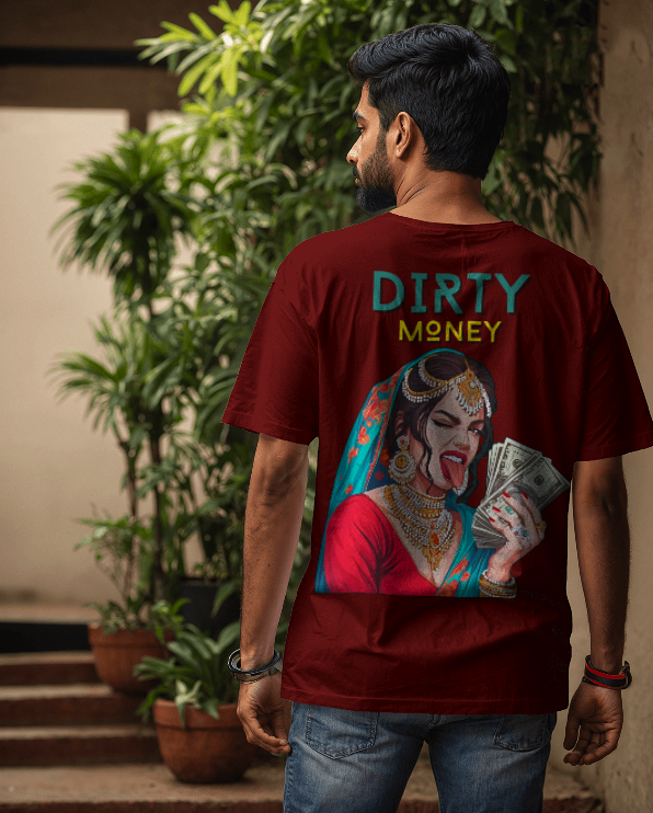 DIRTY MONEY – Desi Street Queen Oversized Graphic Tee