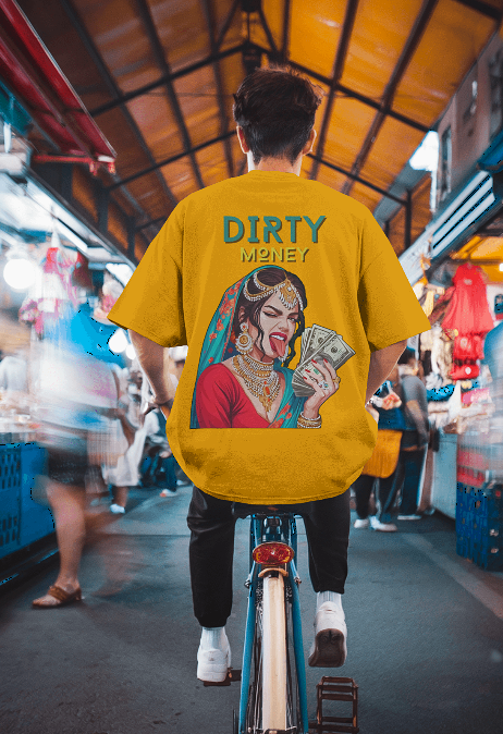 DIRTY MONEY – Desi Street Queen Oversized Graphic Tee