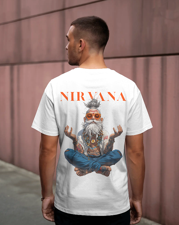 “NIRVANA” Oversized Classic T-Shirt – Spiritual Drip Meets Street Grit