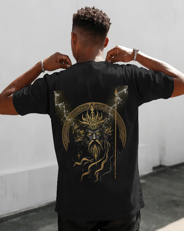 "Zeus Lightning" Unisex Oversized Classic T-Shirt