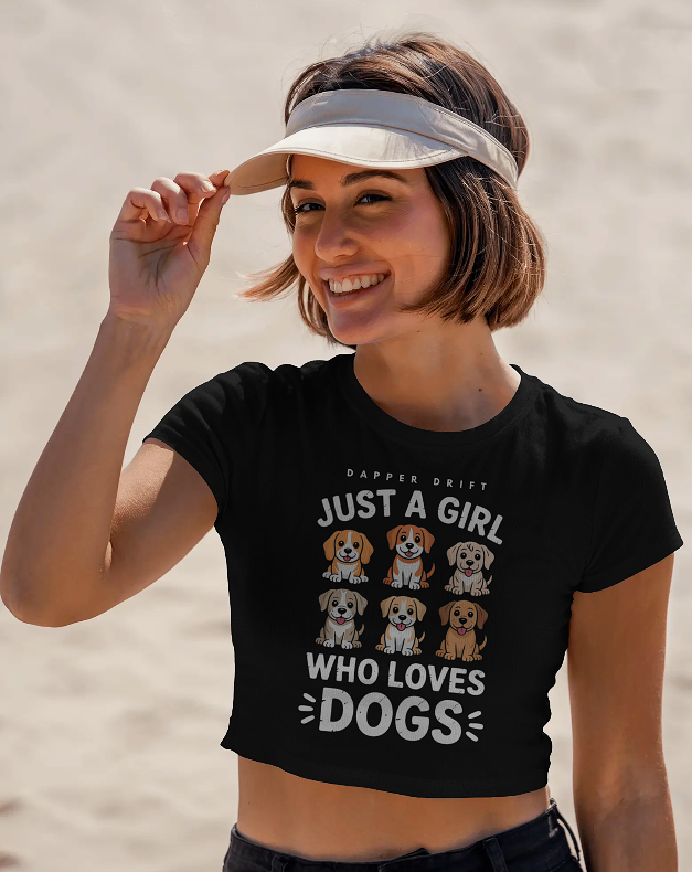 "Just a Girl Who Loves Dogs" Women’s Baby Tee – Cute, Comfy & Full of Paw-sitivity